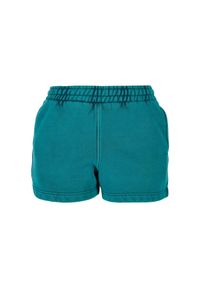 Szorty damskie Urban Classics Stone Washed. Kolor: zielony
