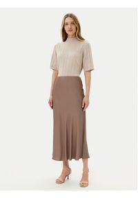 Bruuns Bazaar Sweter Anemones BBW4521 Beżowy Regular Fit. Kolor: beżowy. Materiał: wiskoza