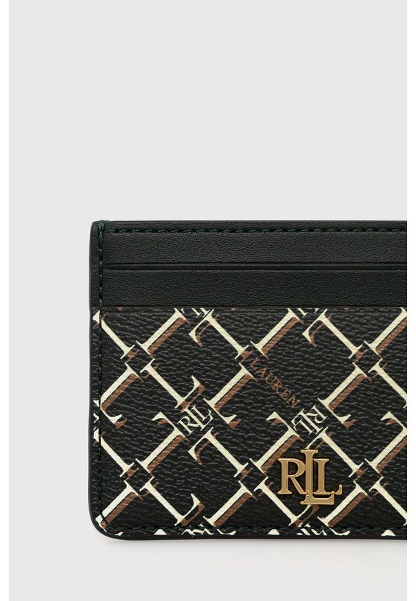 Lauren Ralph Lauren Portfel skórzany damski kolor zielony. Kolor: zielony. Materiał: skóra