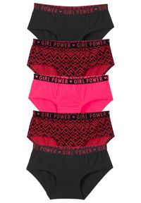bonprix - Figi hipster z miękką bawełną (5 par). Kolor: różowy. Materiał: bawełna #1