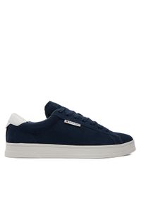 Tommy Jeans Sneakersy Tjm Leather Low Cupsole Suede EM0EM01375 Granatowy. Kolor: niebieski. Materiał: skóra, zamsz