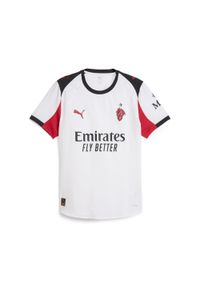 Puma - Męska koszulka wyjazdowa authentic AC Milan 25/26 PUMA White For All Time Red. Kolor: czerwony, biały, wielokolorowy. Sport: piłka nożna