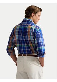 Polo Ralph Lauren Koszula 710960639002 Niebieski Custom Fit. Typ kołnierza: polo. Kolor: niebieski. Materiał: bawełna