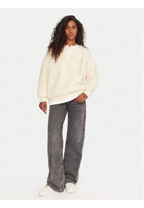 Quiksilver Polar Barranco EQWPF03000 Écru Boxy Fit. Materiał: syntetyk