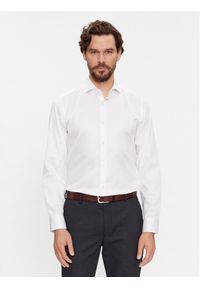 JOOP! Koszula 30034392 Biały Slim Fit. Kolor: biały. Materiał: bawełna