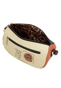 Pomarańczowa Stylowa Torebka Damska Na Ramię Anekke. Kolor: pomarańczowy. Wzór: aplikacja, haft, napisy. Dodatki: z haftem, z aplikacjami. Materiał: zdobione. Styl: elegancki. Rodzaj torebki: na ramię #10