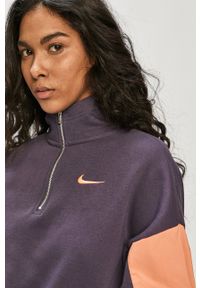Nike Sportswear - Bluza. Typ kołnierza: kaptur. Kolor: fioletowy. Długość rękawa: długi rękaw. Długość: krótkie #4