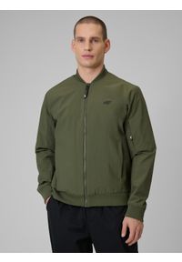 4f - 4F Kurtka przejściowa męska - khaki L. Okazja: na co dzień. Kolor: oliwkowy, brązowy, wielokolorowy. Materiał: materiał. Styl: casual, sportowy #1