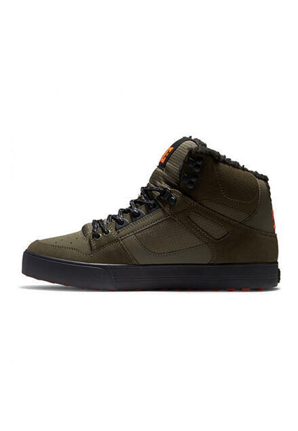DC Shoes - Buty DC PURE HT WC M SHOE Zielony. Kolor: pomarańczowy, zielony, wielokolorowy. Materiał: syntetyk, skóra. Sport: turystyka piesza