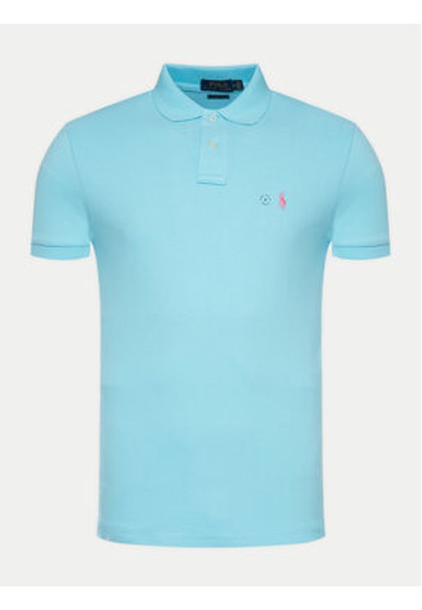 Polo Ralph Lauren Polo Core Replen 710782592 Niebieski Custom Slim Fit. Typ kołnierza: polo. Kolor: niebieski. Materiał: bawełna