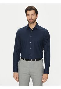 Michael Kors Koszula MD0MD91514 Granatowy Slim Fit. Kolor: niebieski. Materiał: bawełna