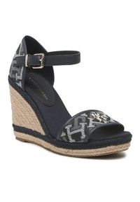 TOMMY HILFIGER - Tommy Hilfiger Espadryle Th Monogram Denim Wedge FW0FW06935 Granatowy. Kolor: niebieski. Materiał: materiał #4