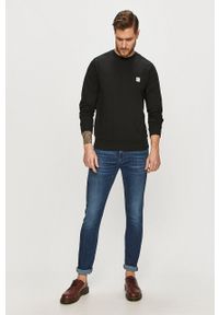Diesel Bluza męska kolor czarny gładka. Okazja: na co dzień. Kolor: czarny. Materiał: dzianina. Wzór: gładki. Styl: casual #2