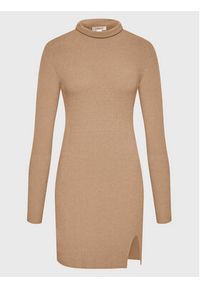Kontatto Sukienka dzianinowa 3M7616N Brązowy Slim Fit. Kolor: brązowy. Materiał: syntetyk #5