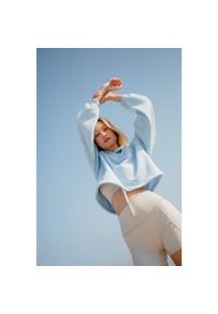 MOONHOLI - Bluza do jogi Moonholi Ivy Hoodie z kapturem. Typ kołnierza: kaptur. Kolor: niebieski. Sport: joga i pilates #1