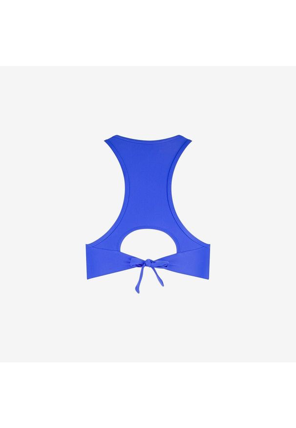 WALLIEN - Damski bikini top racerfront wiązany do pływania & surfingu - Niebieski. Kolor: niebieski