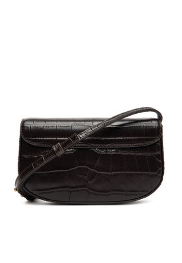 TOMMY HILFIGER - Tommy Hilfiger Torebka Party Le Mini Crossover Croc AW0AW18203 Brązowy. Kolor: brązowy. Materiał: skórzane