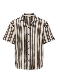 Only & Sons Koszula Dani 22030511 Beżowy Regular Fit. Kolor: beżowy. Materiał: bawełna