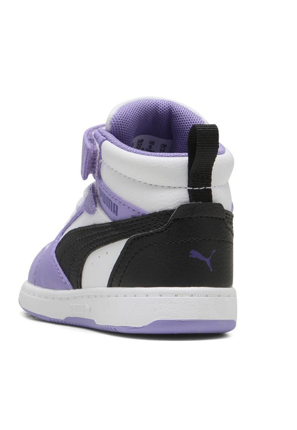 Puma - PUMA Rebound V6 Mid Toddlers' Sneakers PUMA Team Violet Black White Purple. Kolor: fioletowy, biały, wielokolorowy, czarny. Sport: turystyka piesza