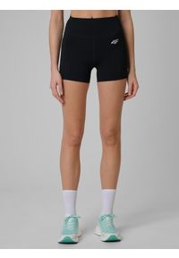 4f - 4F Legginsy krótkie treningowe szybkoschnące damskie - czarne M. Stan: podwyższony. Kolor: czarny. Długość: krótkie. Sport: fitness #2