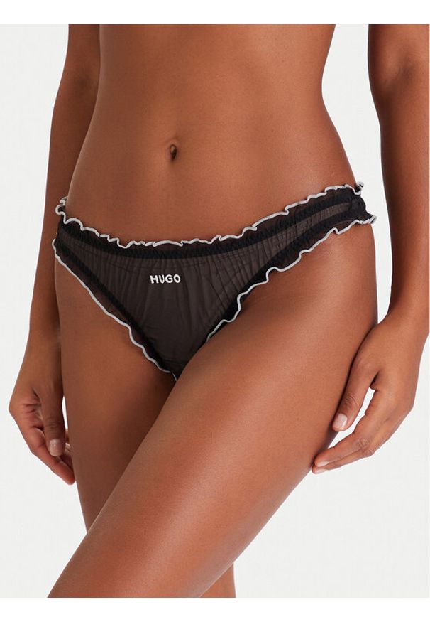 Hugo - HUGO Komplet stringów 50550109 Czarny. Kolor: czarny. Materiał: syntetyk