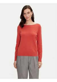 TOMMY HILFIGER - Tommy Hilfiger Sweter WW0WW40099 Czerwony Regular Fit. Kolor: czerwony. Materiał: bawełna, syntetyk #1