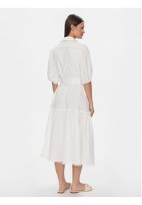 Fracomina Sukienka koszulowa FR24SD2023W68201 Biały Regular Fit. Kolor: biały. Materiał: bawełna. Typ sukienki: koszulowe