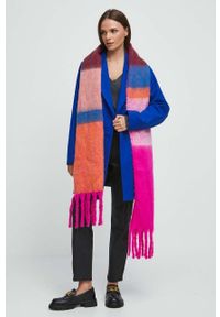 medicine - Medicine płaszcz z domieszką wełny kolor niebieski przejściowy dwurzędowy. Kolor: niebieski. Materiał: wełna. Wzór: gładki. Styl: klasyczny #2