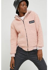 Kangol bluza damska kolor różowy z kapturem gładka. Typ kołnierza: kaptur. Kolor: różowy. Wzór: gładki