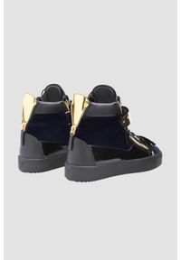 Giuseppe Zanotti - GIUSEPPE ZANOTTI Granatowe wysokie sneakersy, Rozmiar 42,5. Kolor: niebieski #4