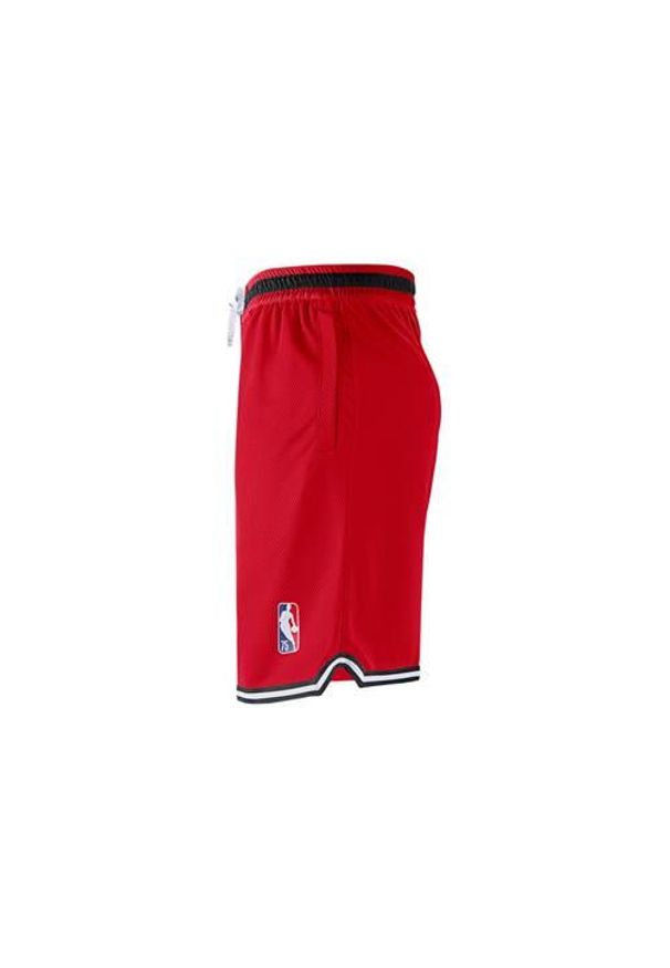Spodnie koszykarskie męskie Nike Chicago Bulls. Kolor: czerwony. Długość: krótkie. Sport: koszykówka