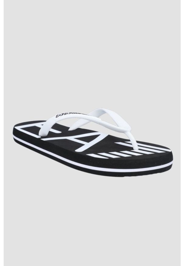 EA7 Emporio Armani - EA7 EMPORIO ARMANI Czarne japonki. Kolor: czarny