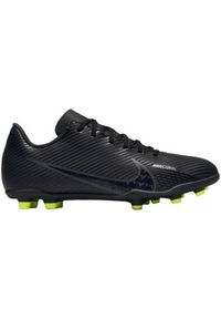 Buty piłkarskie dla dzieci Nike Mercurial Vapor 15 Club Junior. Zapięcie: sznurówki. Kolor: czarny. Materiał: materiał, syntetyk. Szerokość cholewki: normalna. Sport: piłka nożna