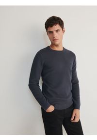 Reserved - Wiskozowy sweter - ciemnoszary. Kolor: szary. Materiał: wiskoza #1