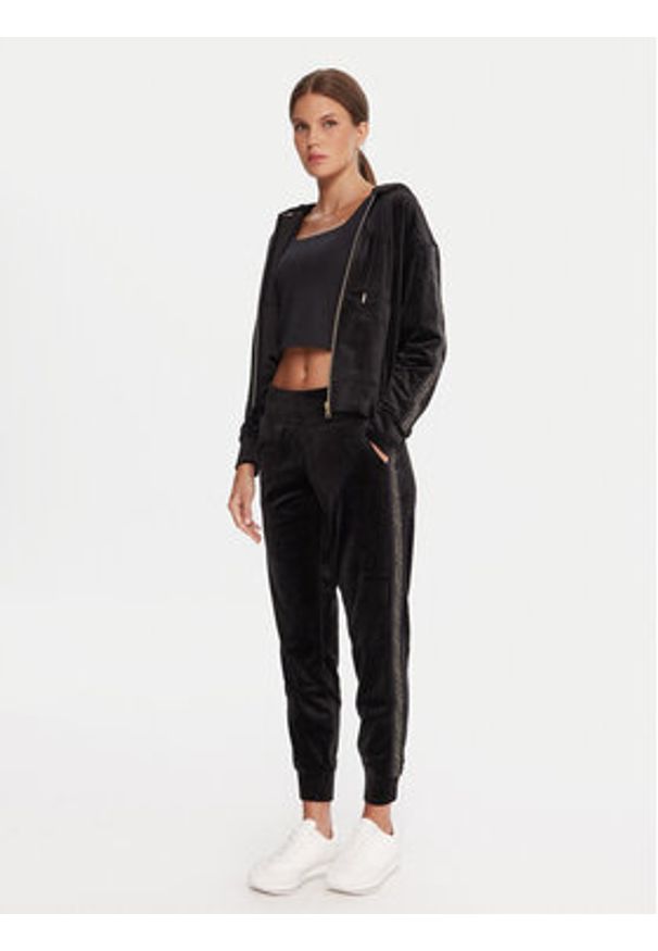 DKNY Sport Spodnie dresowe DP5P3706 Czarny Regular Fit. Kolor: czarny. Materiał: syntetyk