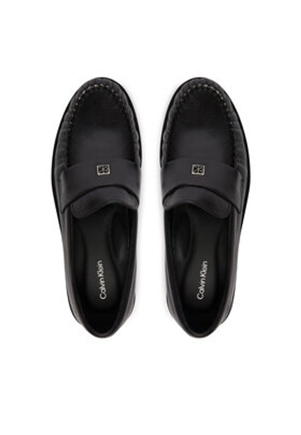 Calvin Klein Lordsy Round Loafer Lth HW0HW03031 Czarny. Kolor: czarny. Materiał: skóra