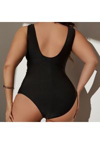 Intica - Jednoczęściowy strój kąpielowy z marszczeniem na plażę i basen Sumanda. Kolor: czarny. Materiał: materiał #8