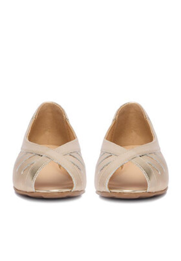 Lasocki Baleriny CEO-RST-ERICA-66 Złoty. Kolor: złoty. Materiał: skóra