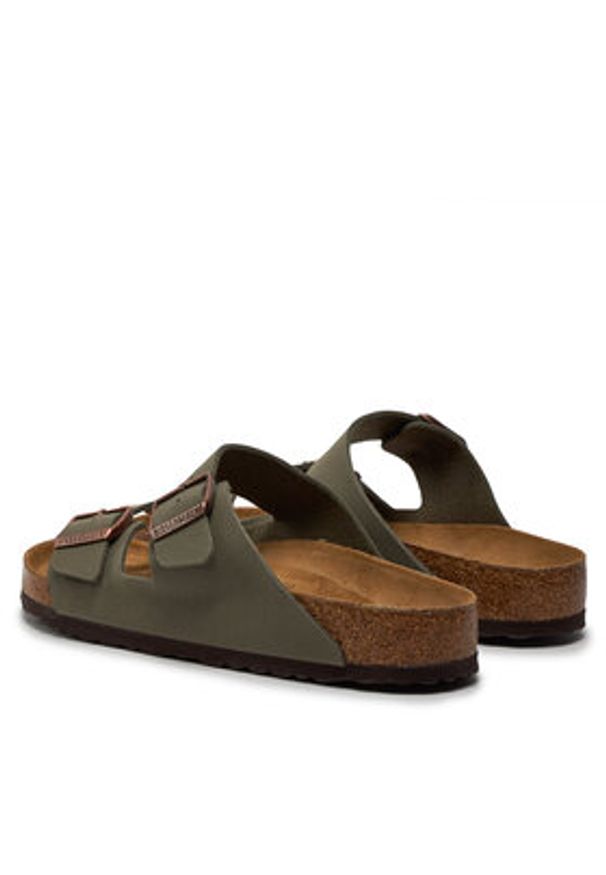 Birkenstock Klapki Arizona Birko-Flor nubuk 0151211 Szary. Kolor: szary. Materiał: skóra