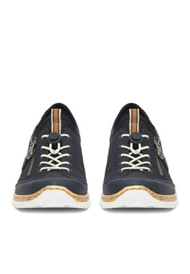 Rieker Sneakersy N4263-14 Czarny. Kolor: czarny. Materiał: materiał