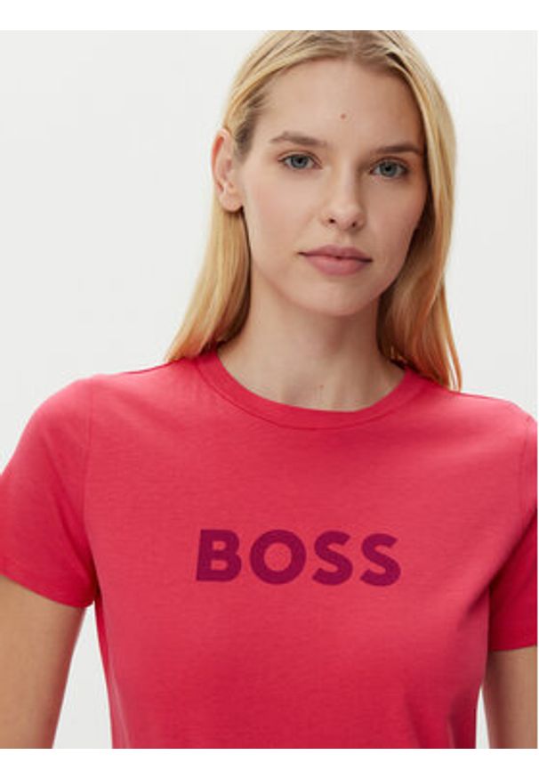 BOSS T-Shirt C_Elogo_5 50501139 Różowy Regular Fit. Kolor: różowy. Materiał: bawełna
