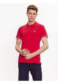 Guess Polo Oliver M3GP66 KBL51 Bordowy Slim Fit. Typ kołnierza: polo. Kolor: czerwony. Materiał: bawełna