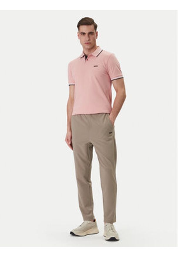 BOSS Polo Paul 50506193 Różowy Slim Fit. Typ kołnierza: polo. Kolor: różowy. Materiał: bawełna