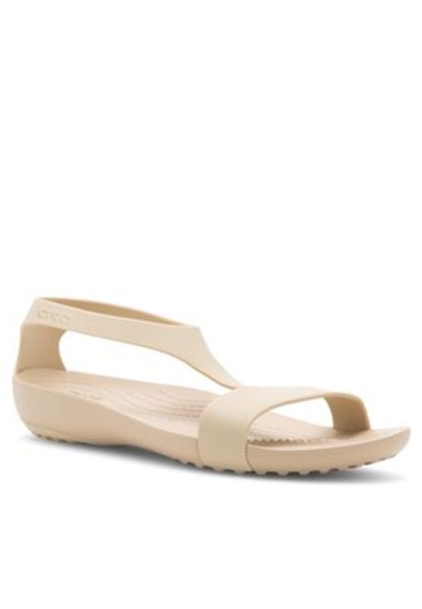 Crocs Sandały SERENA SANDAL 205469-212 Beżowy. Kolor: beżowy. Materiał: guma