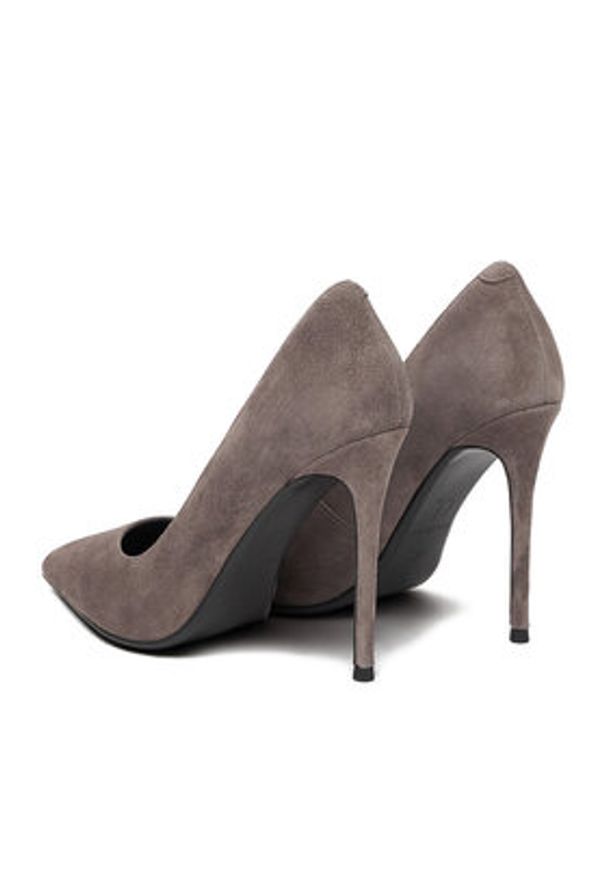 Eva Minge Szpilki EO-ELAINA-E134-20A Szary. Kolor: szary. Materiał: skóra, zamsz. Obcas: na szpilce