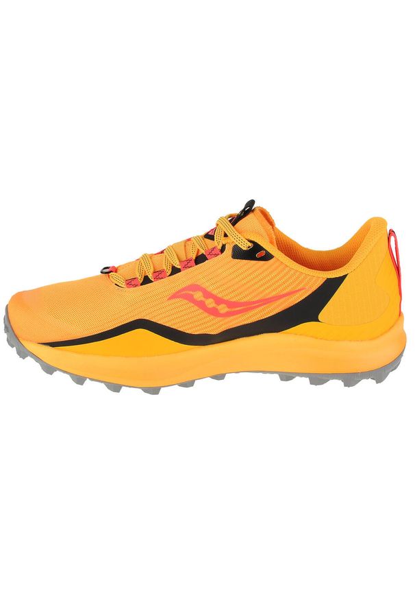 Buty do biegania męskie, Saucony Peregrine 12. Kolor: żółty. Materiał: materiał, tkanina, syntetyk. Sport: bieganie