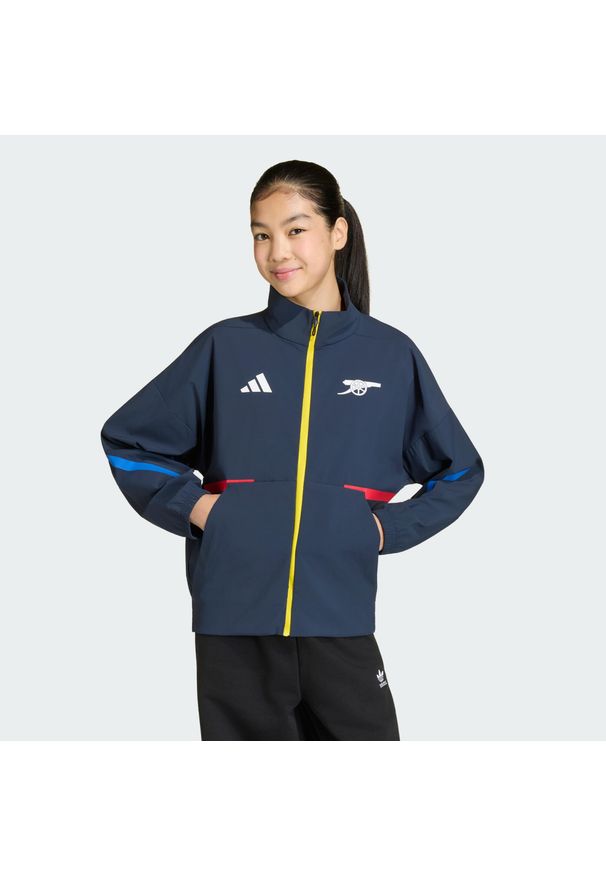 Adidas - Arsenal FC Z.N.E. Bluza reprezentacyjna dla dzieci. Okazja: na co dzień. Kolor: niebieski. Materiał: dresówka. Styl: casual, sportowy