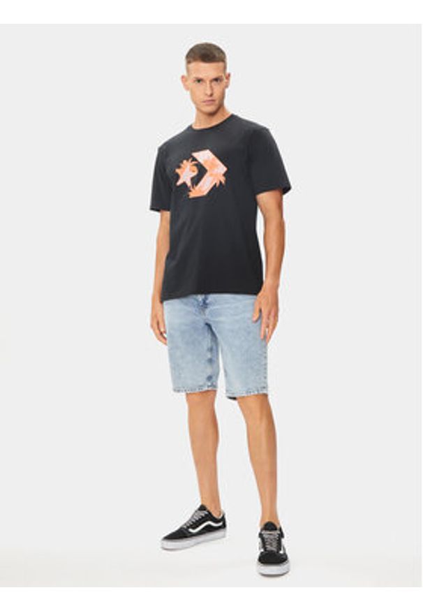 Converse T-Shirt M Festival Star Chev Tee 10026417-A01 Czarny Regular Fit. Kolor: czarny. Materiał: bawełna