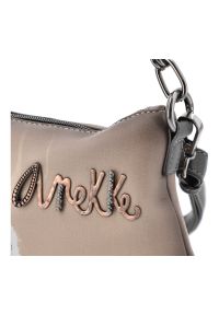 Brązowa Designerska Damska Torebka Anekke. Kolor: brązowy. Wzór: nadruk. Styl: elegancki, casual