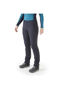 Spodnie softshellowe damskie Rab Incline AS Pants. Kolor: czarny, szary. Materiał: softshell